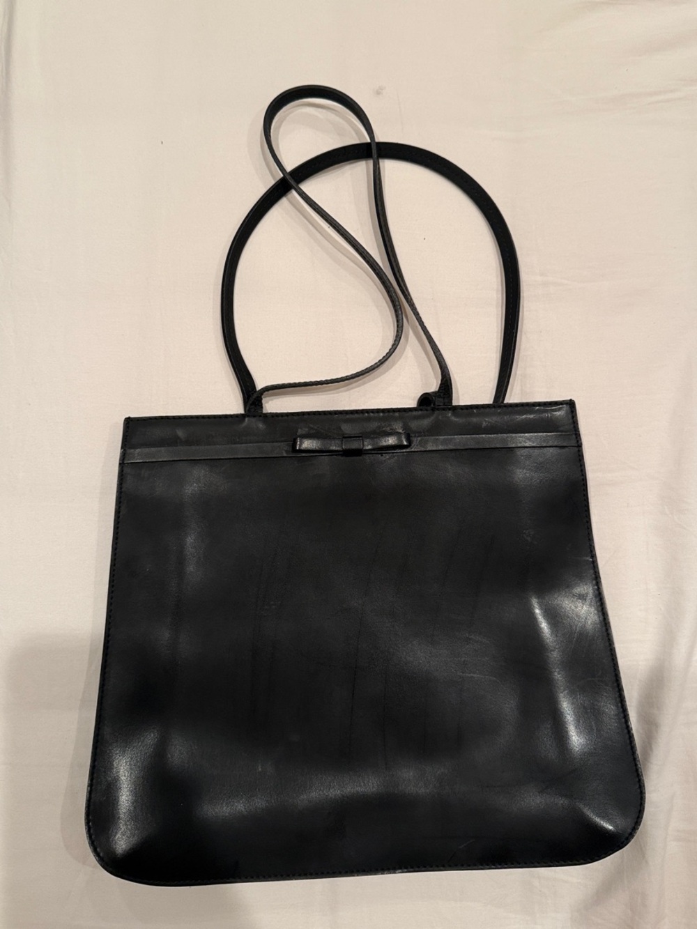 Furla Black Leather Shoulder Tote